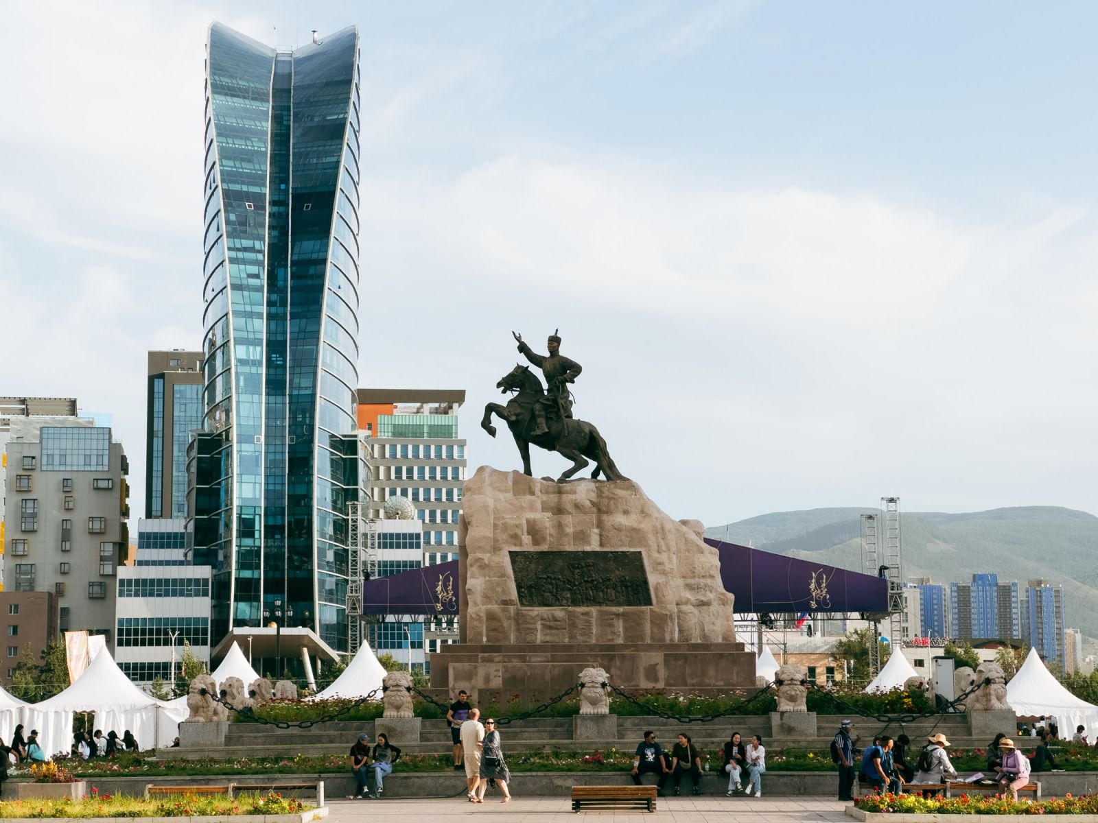 Blue Sky Hotel overlooking Sukhbaatar Square